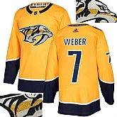 Predators #7 Weber Gold With Special Glittery Logo Adidas Jersey,baseball caps,new era cap wholesale,wholesale hats
